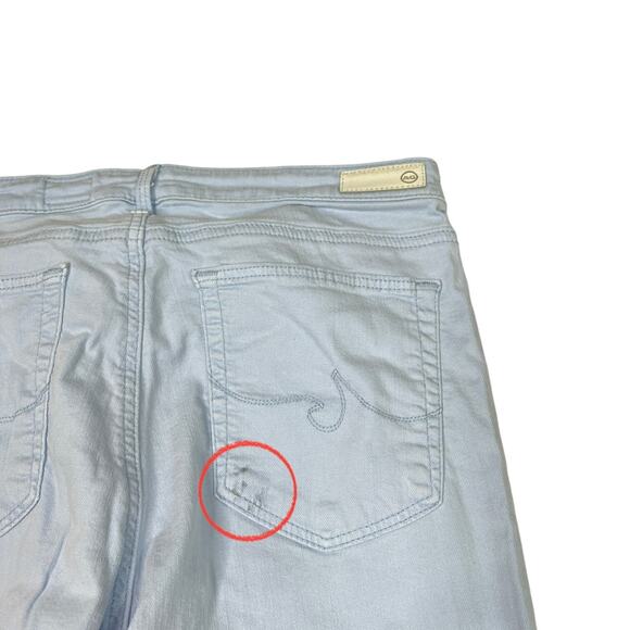 AG Adriano Goldschmied The Prima Mid Rise Cigarette Stretch Jeans Light Blue 31R - Picture 4 of 6